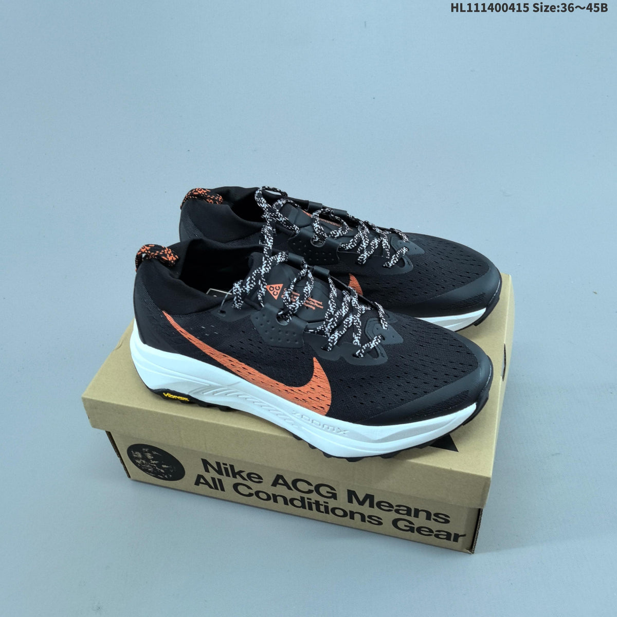 Nike ACG Zegama Trail Running Shoes, in Black and Orange - product image from the listing.