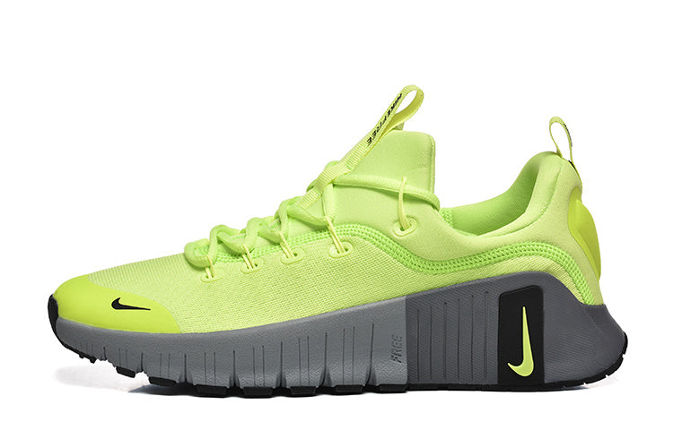 Lime Green and Charcoal Grey Nike Free Sneakers - product image from the listing.