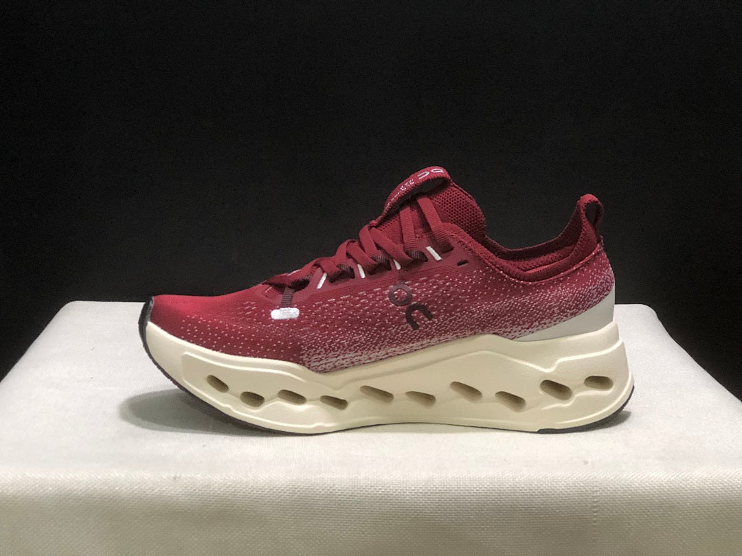 On Cloudsurfer Max Sneakers in Burgundy - product image from the listing.
