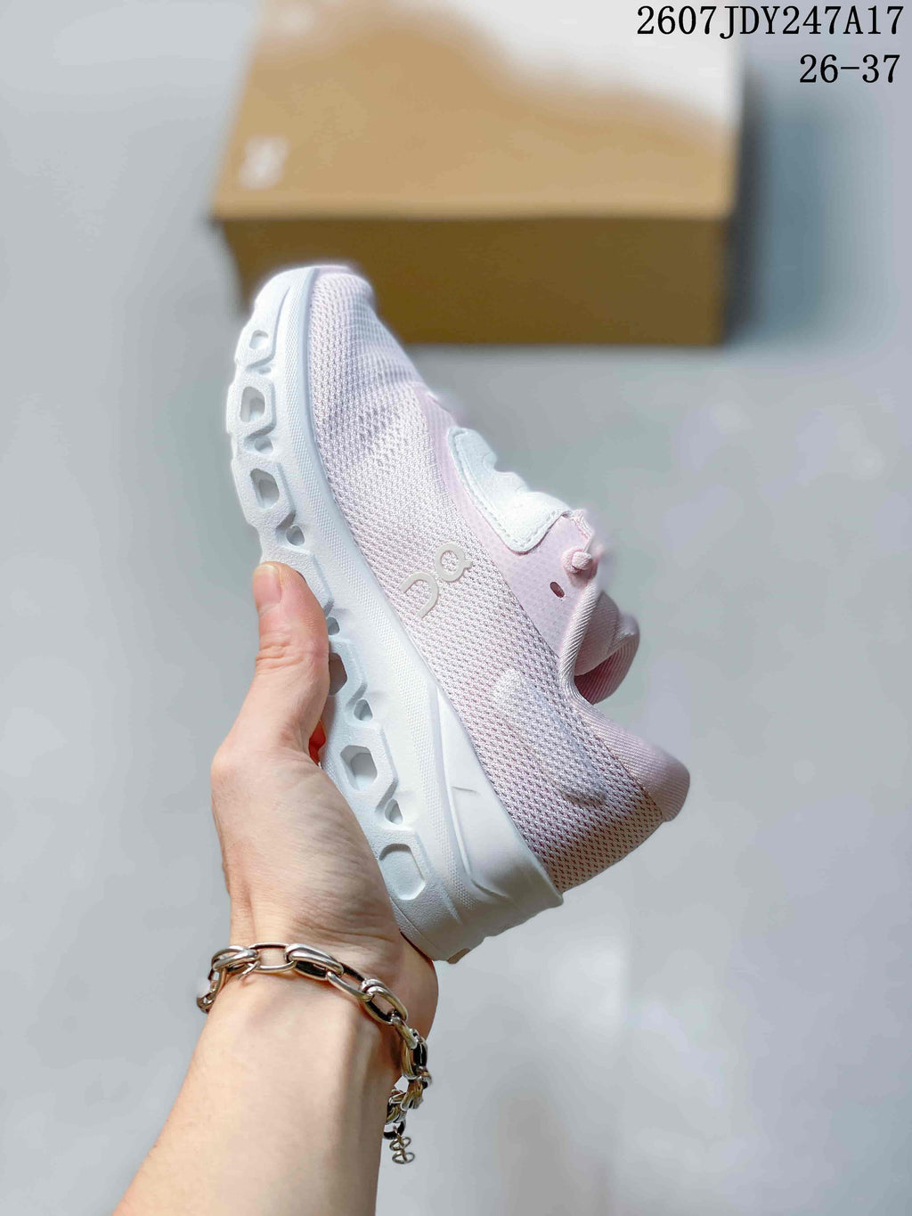 Women's On Cloudstratus 3 Running Shoes Pink - product image from the listing.