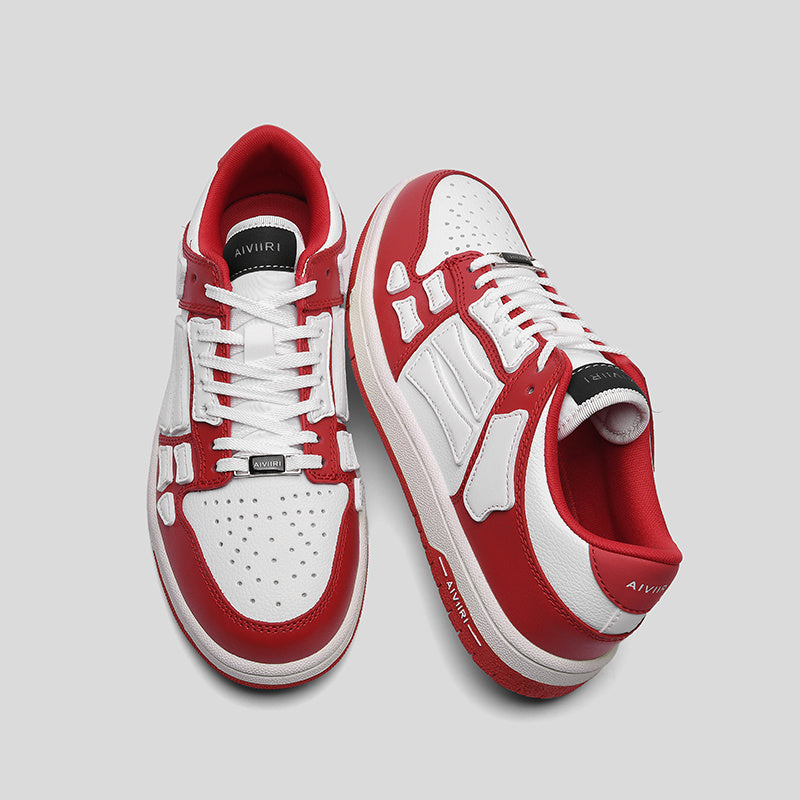 AIVIIRI Low-Top Sneakers in Red and White MFS003-324 - product image from the listing.
