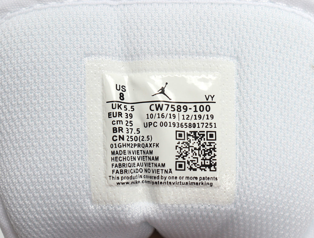 Jordan 1 High Basketball Sneakers in White CW7589-100 - product image from the listing.