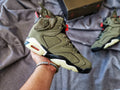 Jordan 6 TS 3M High-Top Sneakers in Olive - product image from the listing.