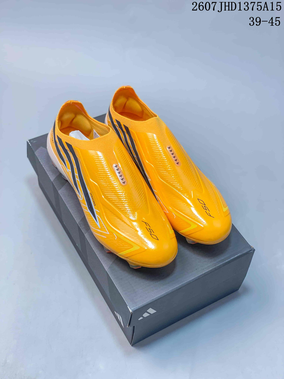 adidas F50 Elite Football Boots in Purple and Yellow 2607JHD1375A15 - product image from the listing.