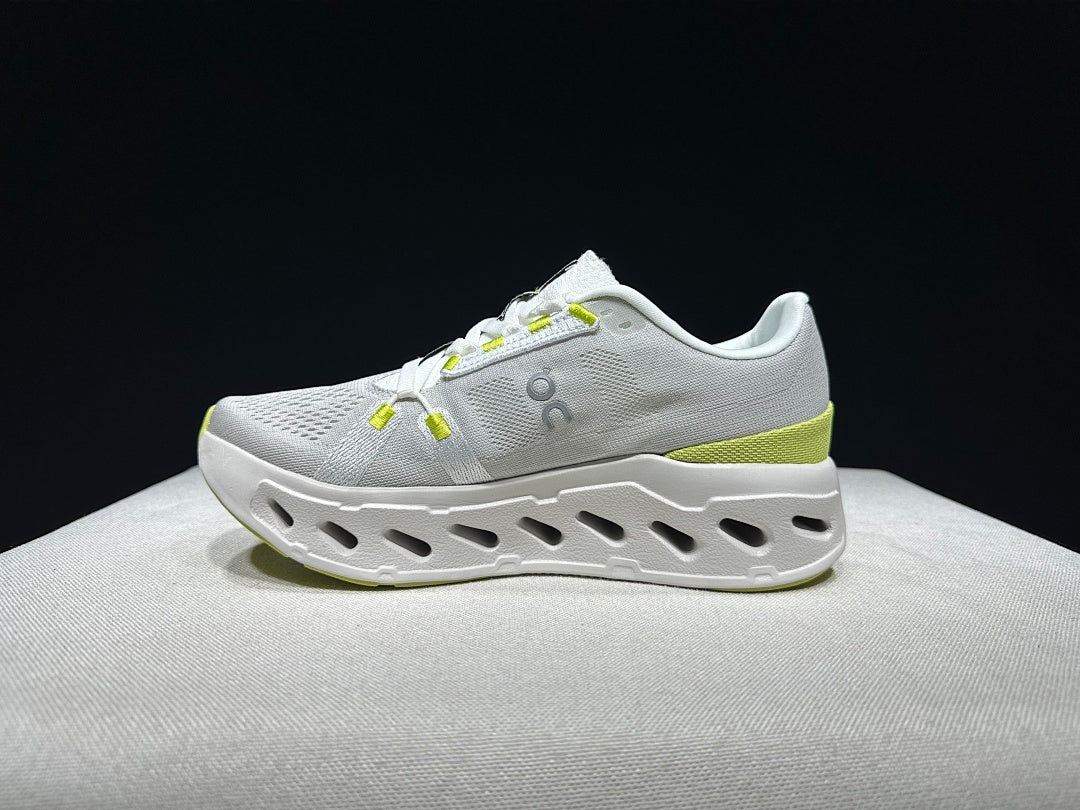 On Cloudeclipse Running Sneakers in White Green - product image from the listing.