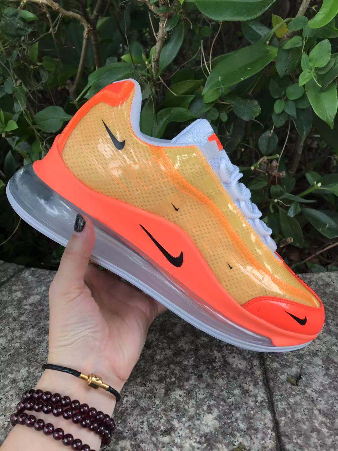 Orange and Yellow Nike Air Max 720 Sneakers - product image from the listing.