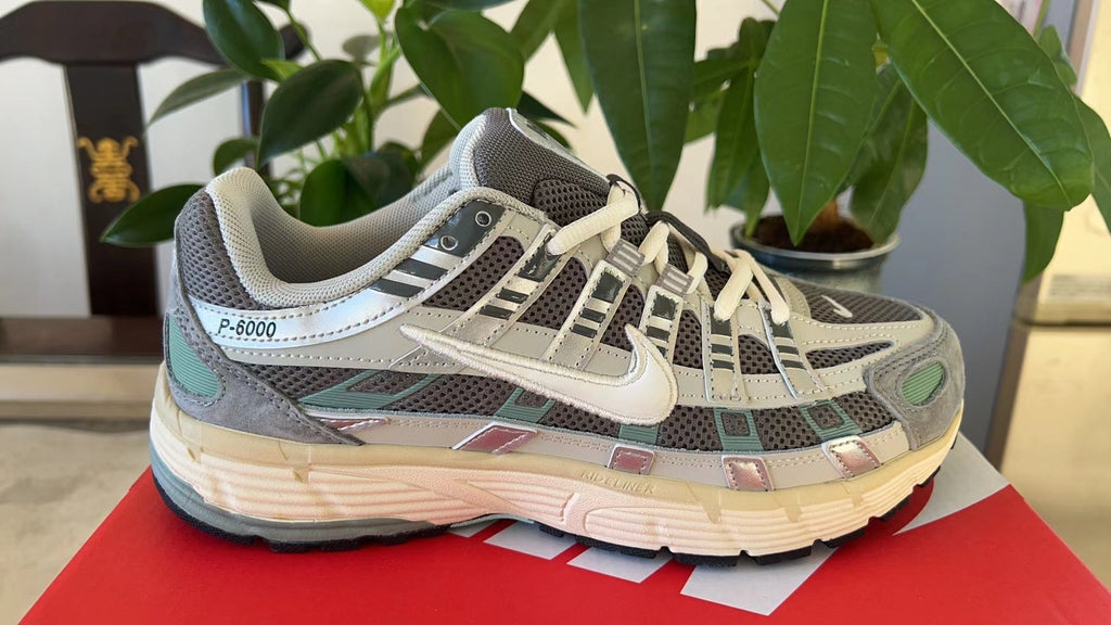 Nike P-6000 Trainers FN7509-029 Grey Multi-Color - product image from the listing.