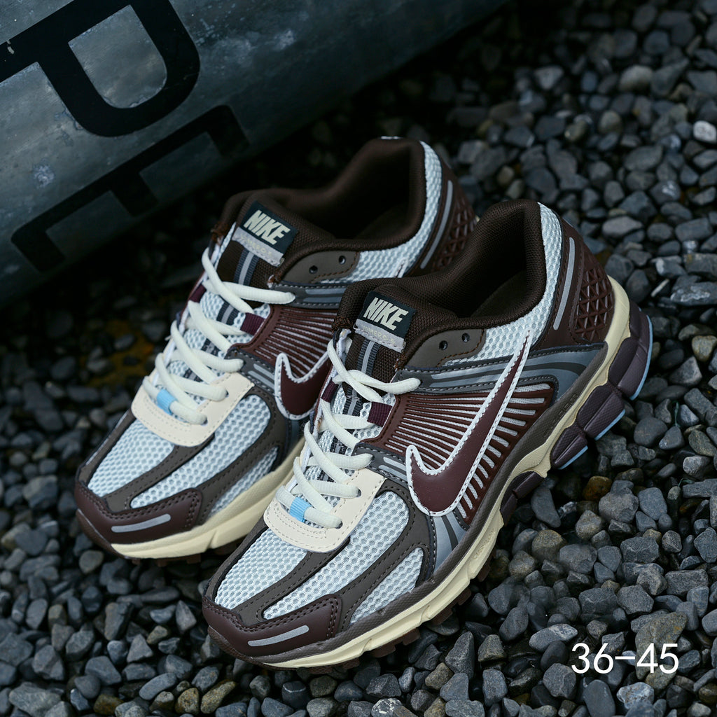 Brown and Blue Nike Air Zoom Vomero 5 Sneakers - product image from the listing.