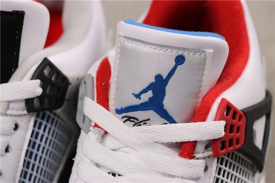Air Jordan 4 Tattoo What The Sneakers White Multicolor - product image from the listing.