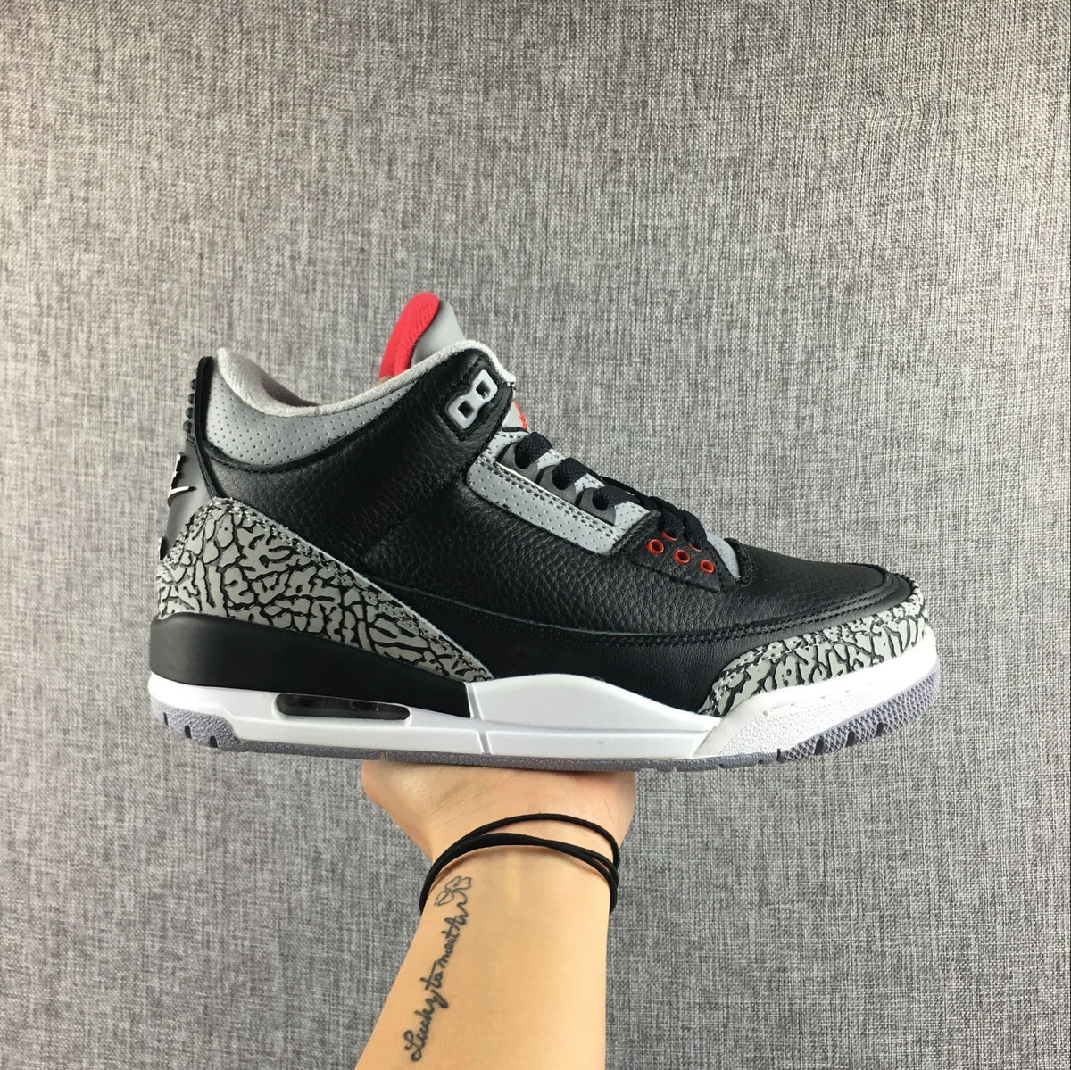 Black Cement Sneakers - Air Jordan 3 Retro - product image from the listing.