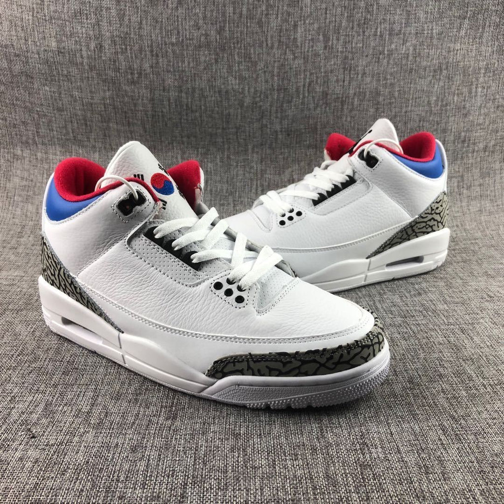 Air Jordan 3 Seoul White Blue Red AV8370-100 - product image from the listing.