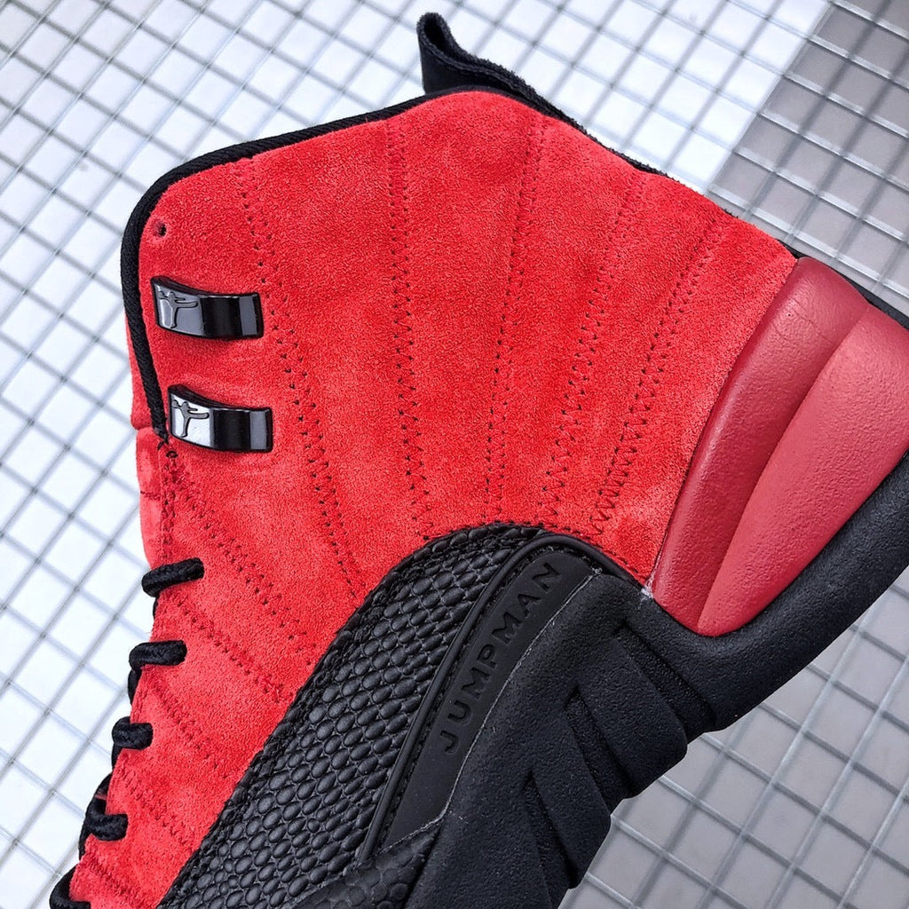 Air Jordan 12 Reverse Flu Game Red Black CT8013-602 - product image from the listing.