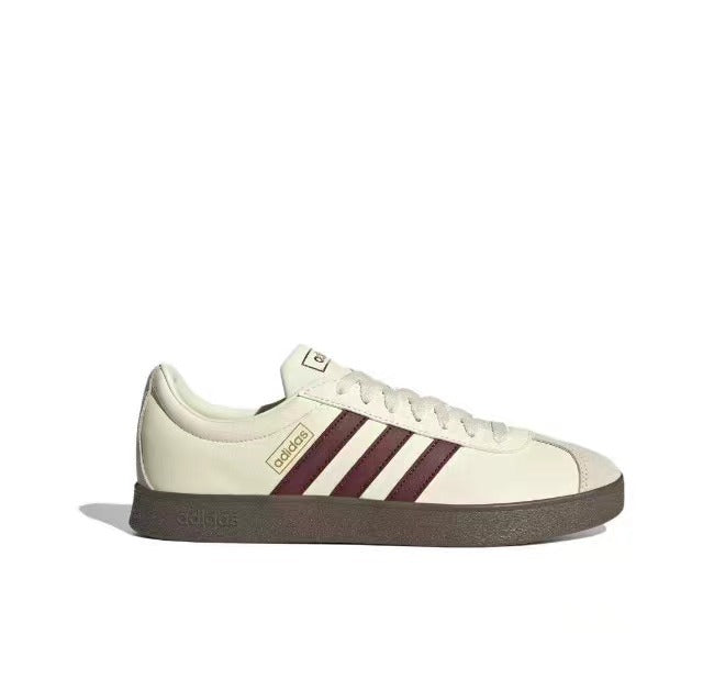 Adidas Court-Style Trainers with Burgundy Stripes - product image from the listing.