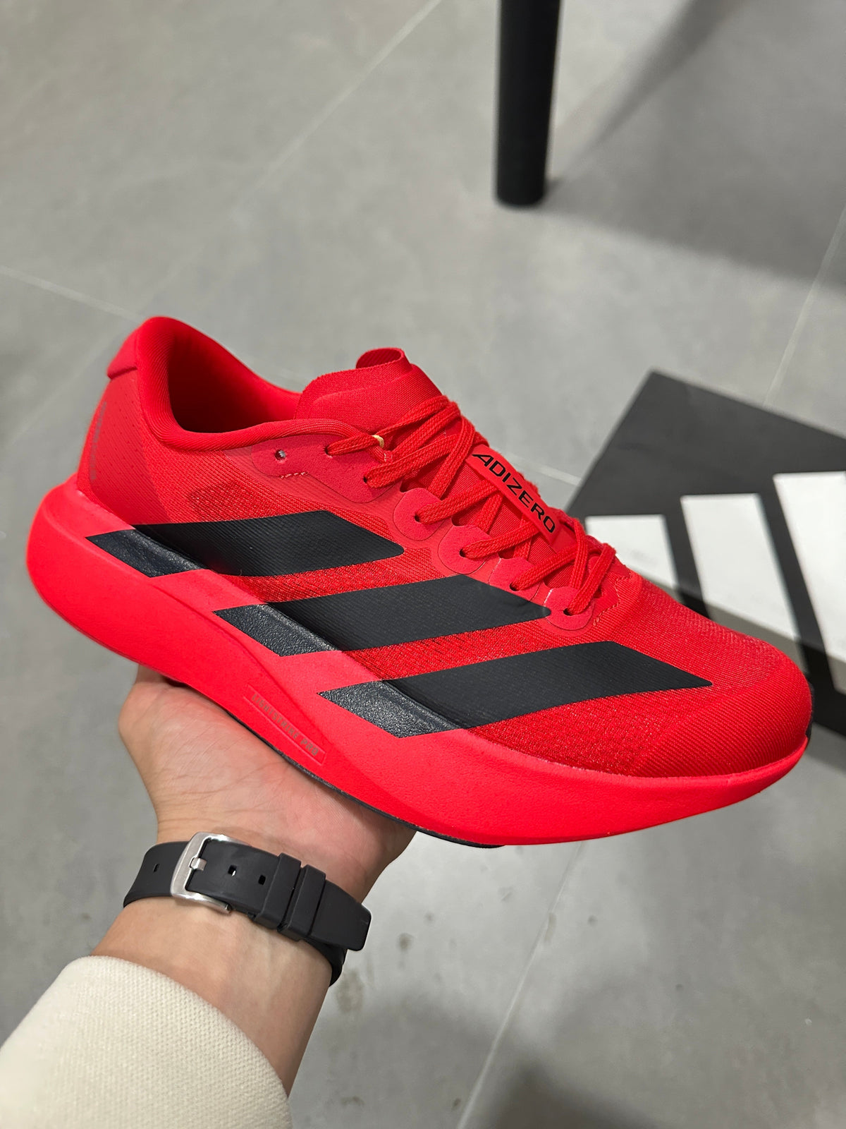 adidas Adizero Running Shoes in Red JS4492 - product image from the listing.