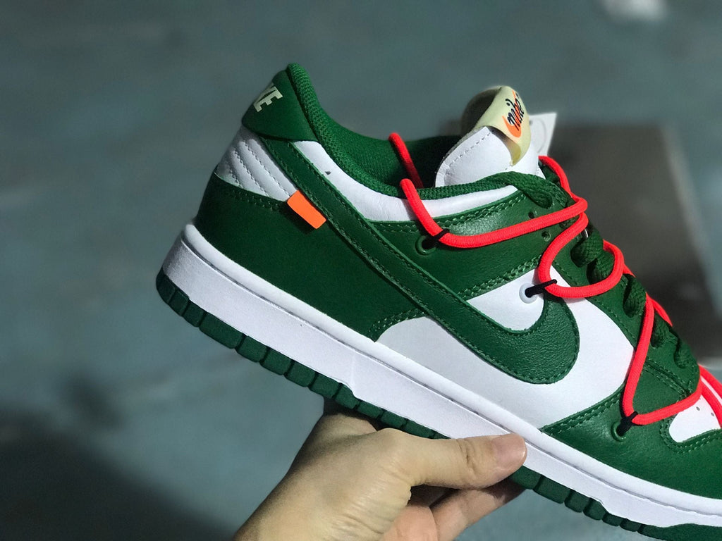 Nike Dunk Low White Pine Sneakers in Green CT0856-100 - product image from the listing.