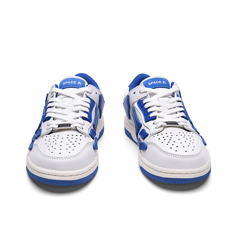 Low-Top Sneakers in White and Blue MFS003-123 - product image from the listing.