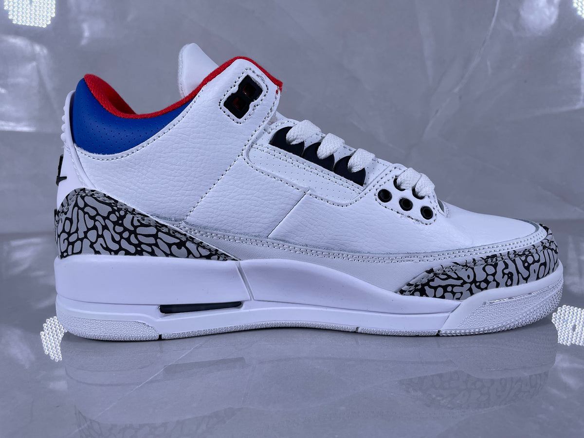 White Cement Sneakers - Jordan 3 Retro - product image from the listing.