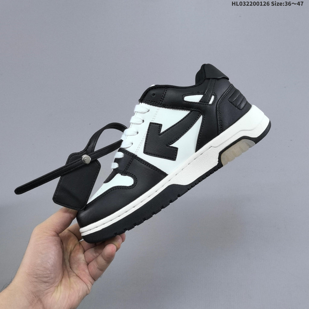 Off-White Out Of Office Low-Top Sneakers in Black White - product image from the listing.