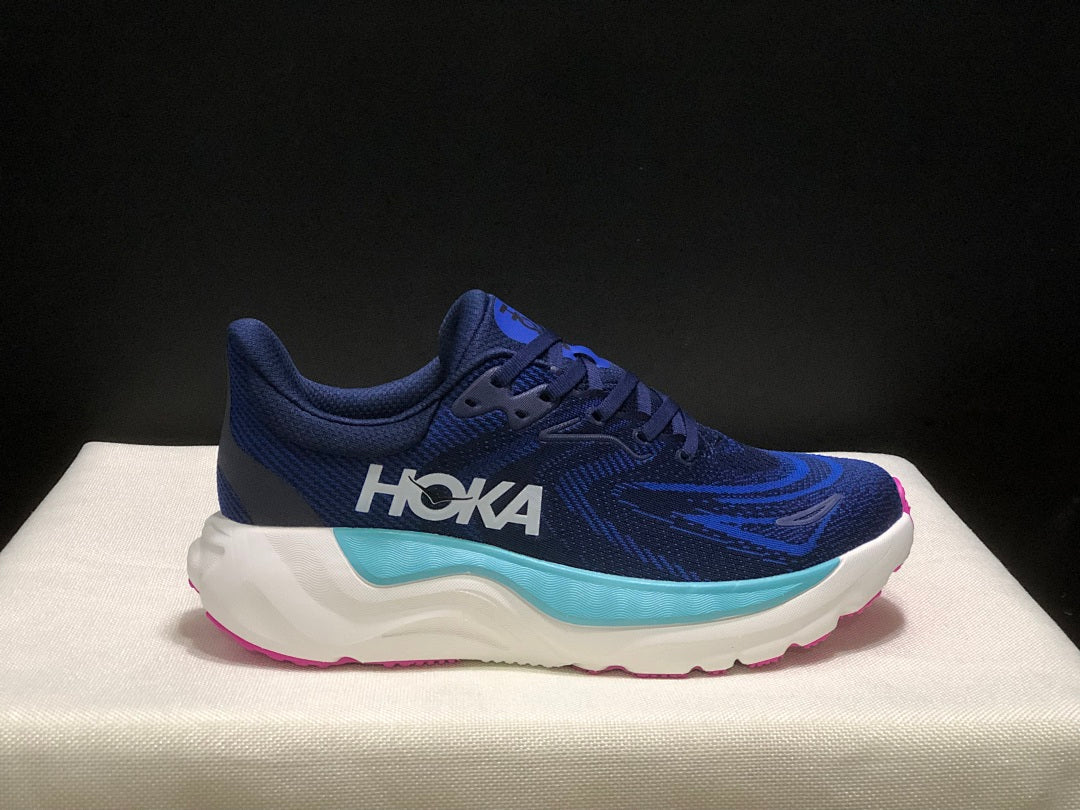 HOKA Arahi 8 Running Shoes, in Navy Blue and Aqua - product image from the listing.