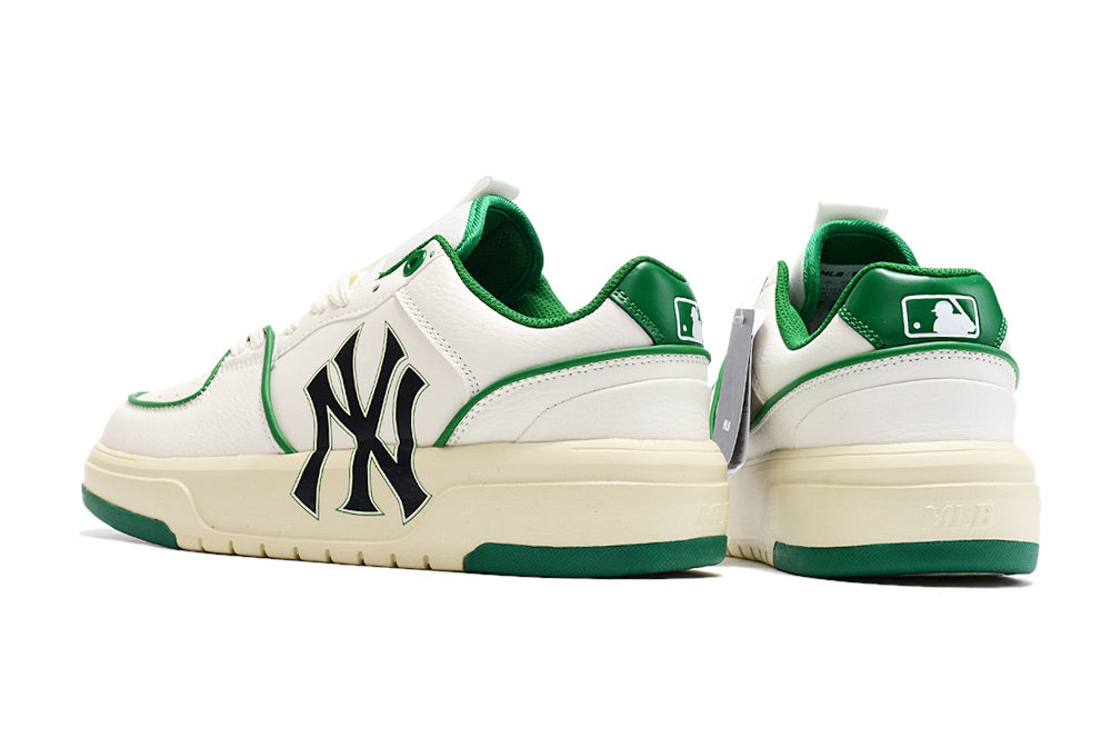 MLB New York Yankees Low-Top Sneakers, in White and Green - product image from the listing.
