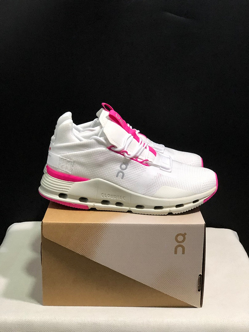 On Cloudnova Sneakers in White Pink - product image from the listing.