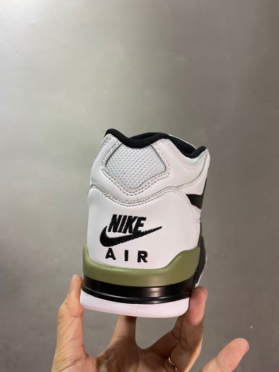 Nike Air Flight 89 Sneakers in White Olive Green - product image from the listing.