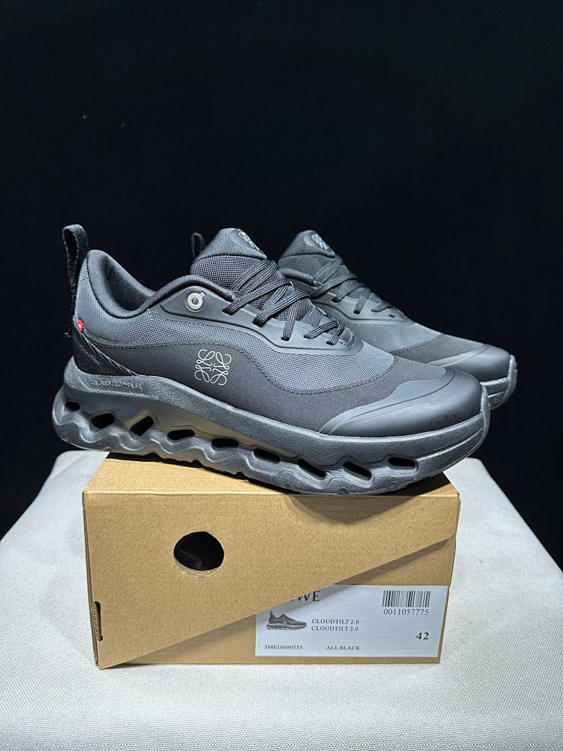 On x Loewe Cloudtilt 2.0 Sneakers, All in Black - product image from the listing.