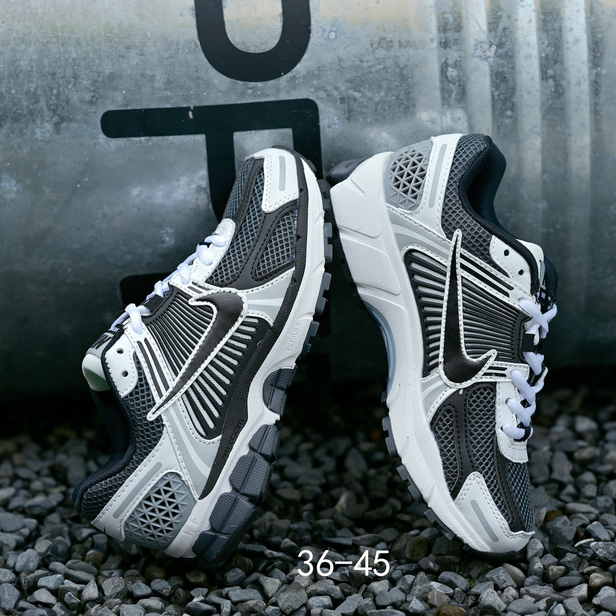 Nike Air Zoom Vomero 5 Sneakers, in Black and White - product image from the listing.