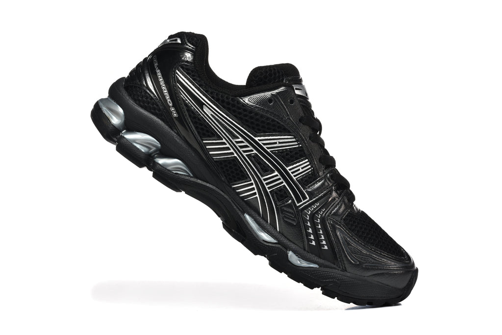 ASICS Gel-Kayano 14 Sneakers in Black and Silver - product image from the listing.