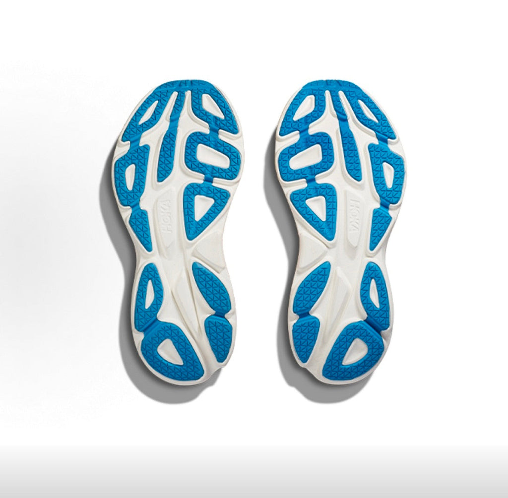 Orange and Blue HOKA Bondi 8 Running Shoes - product image from the listing.