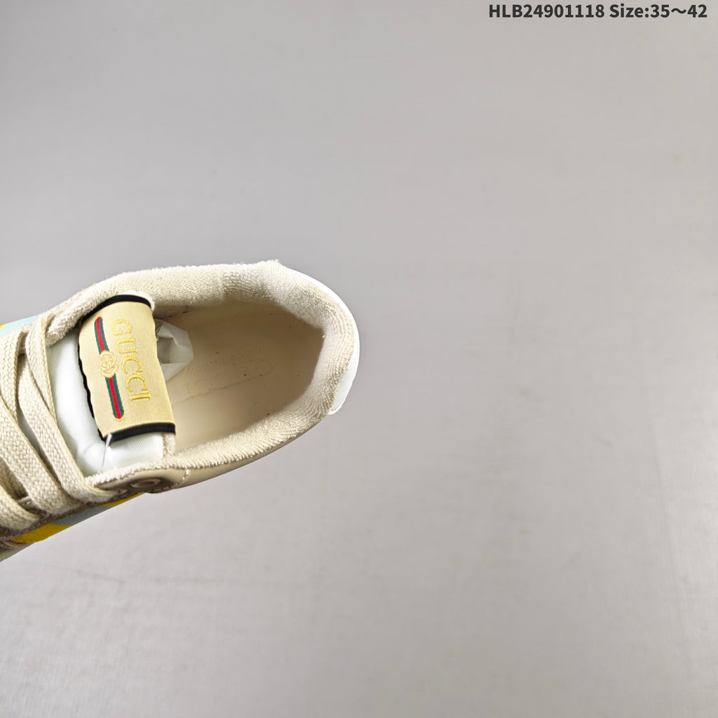 Gucci Screener Low-Top Sneakers in Beige, in Pink and Multicolor - product image from the listing.