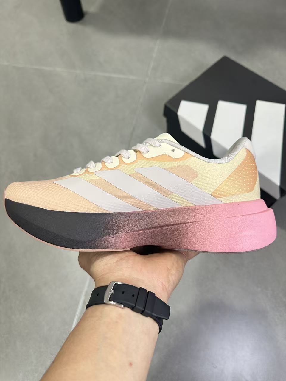 adidas Lightstrike Pro Running Shoes in Pink and Black KK5018 - product image from the listing.