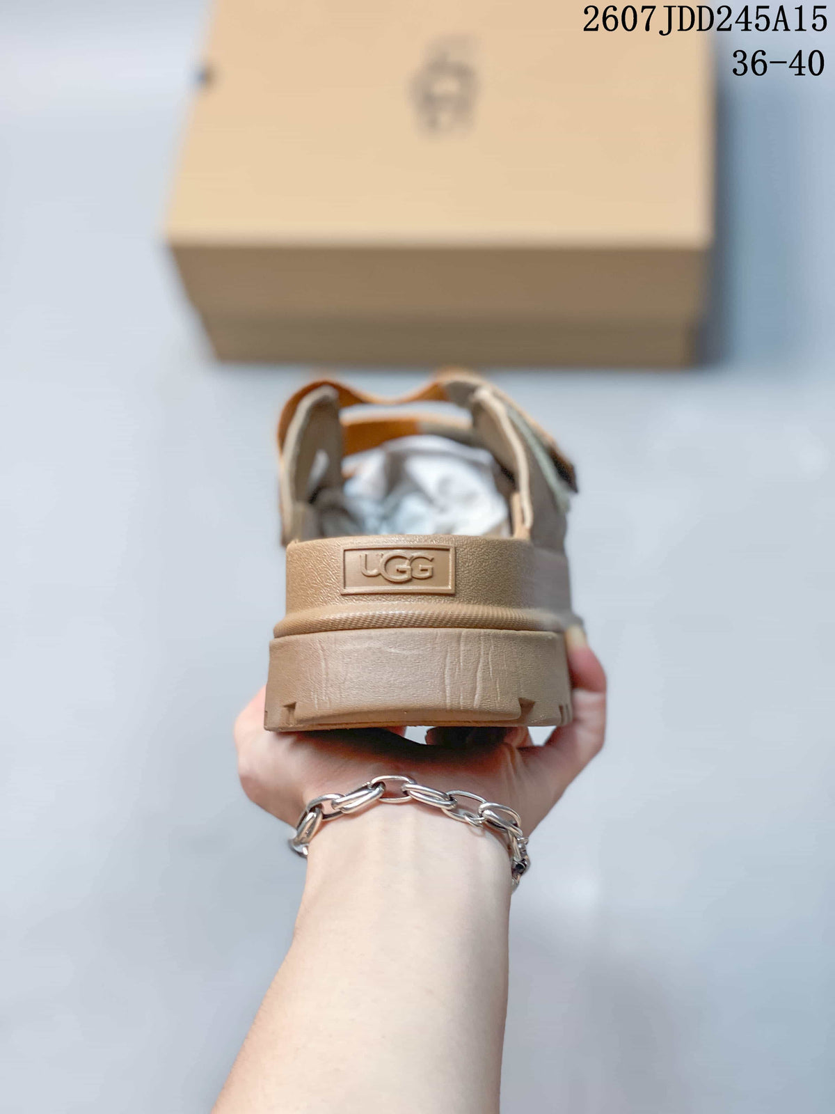 UGG GoldenGlow Platform Sandals in Tan 2607JDD245A15 - product image from the listing.
