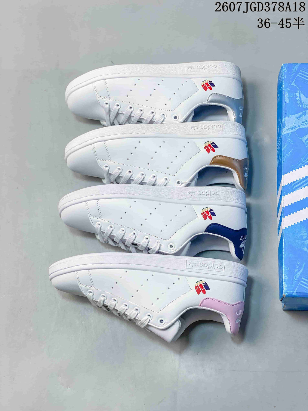adidas Stan Smith Low-Top Sneakers in White 2607TGD378A18 - product image from the listing.