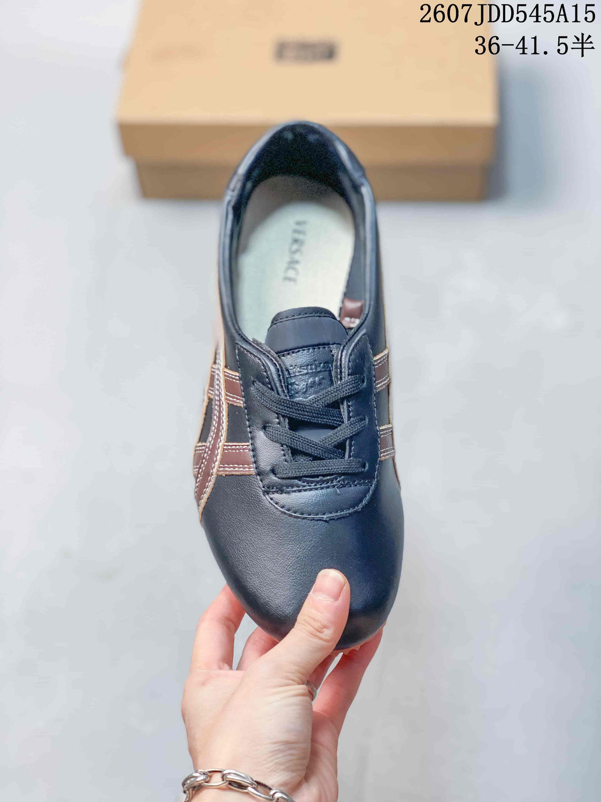 Versace x Onitsuka Tiger Tai-Chi Sakura Sneakers in Navy Brown - product image from the listing.