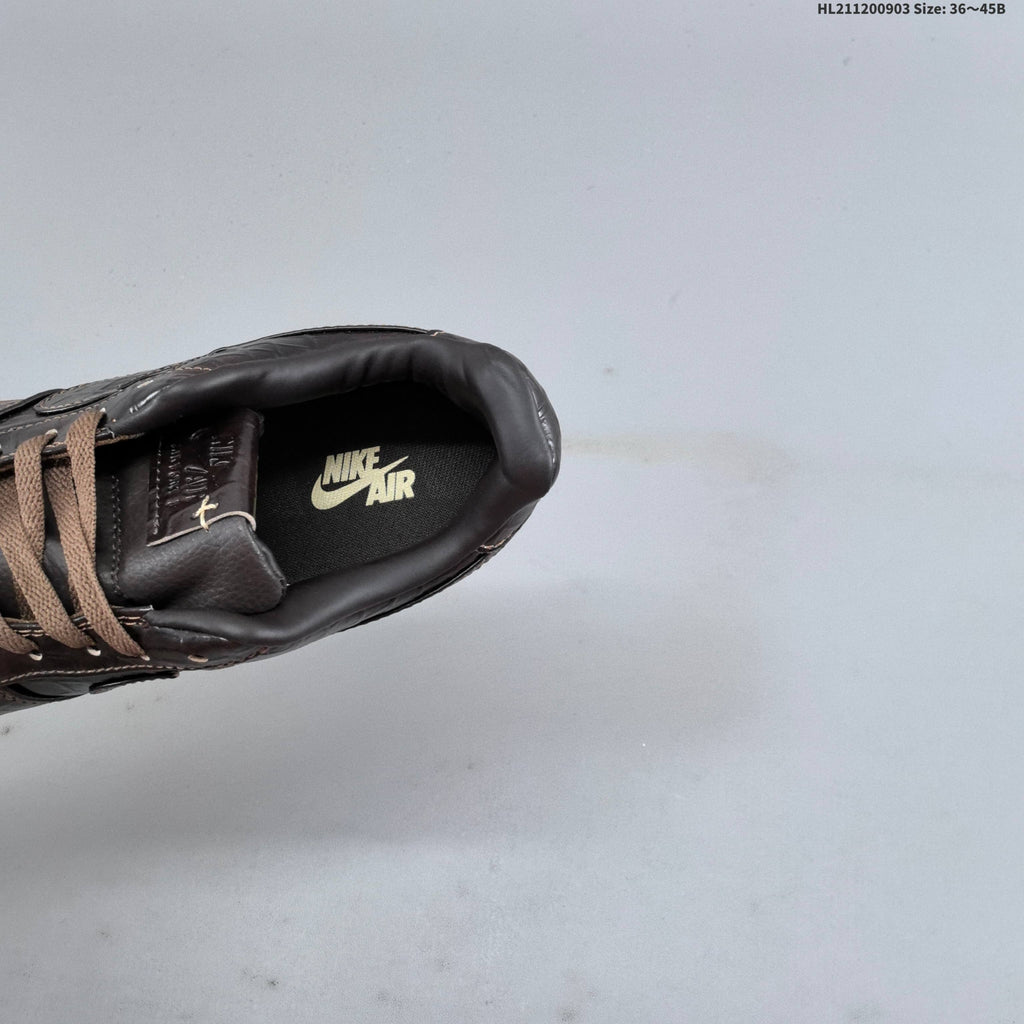 Dark Brown Nike Air Force 1 '07 Low Sneakers - product image from the listing.