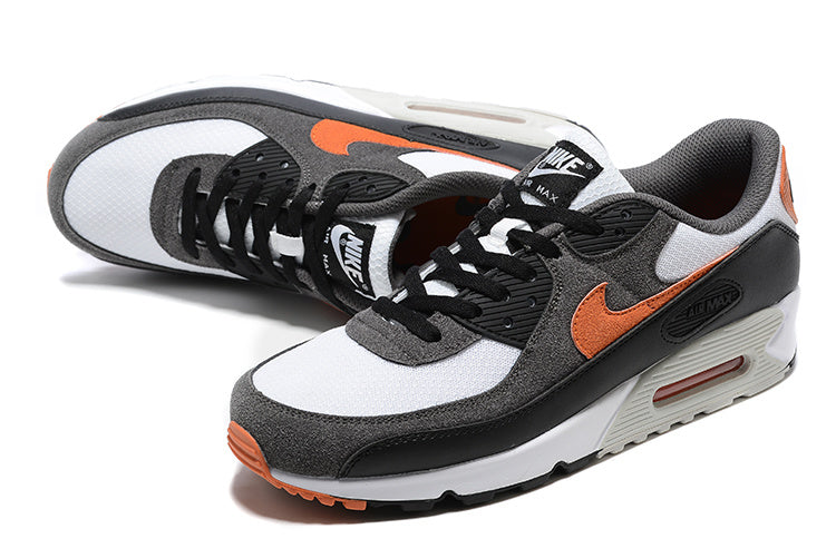 Nike Air Max 90 Sneakers in White Black Orange - product image from the listing.
