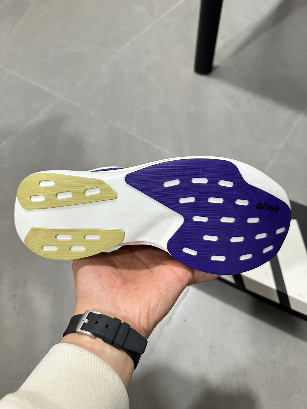 Adidas Lightstrike Pro Running Shoes in White Purple - product image from the listing.
