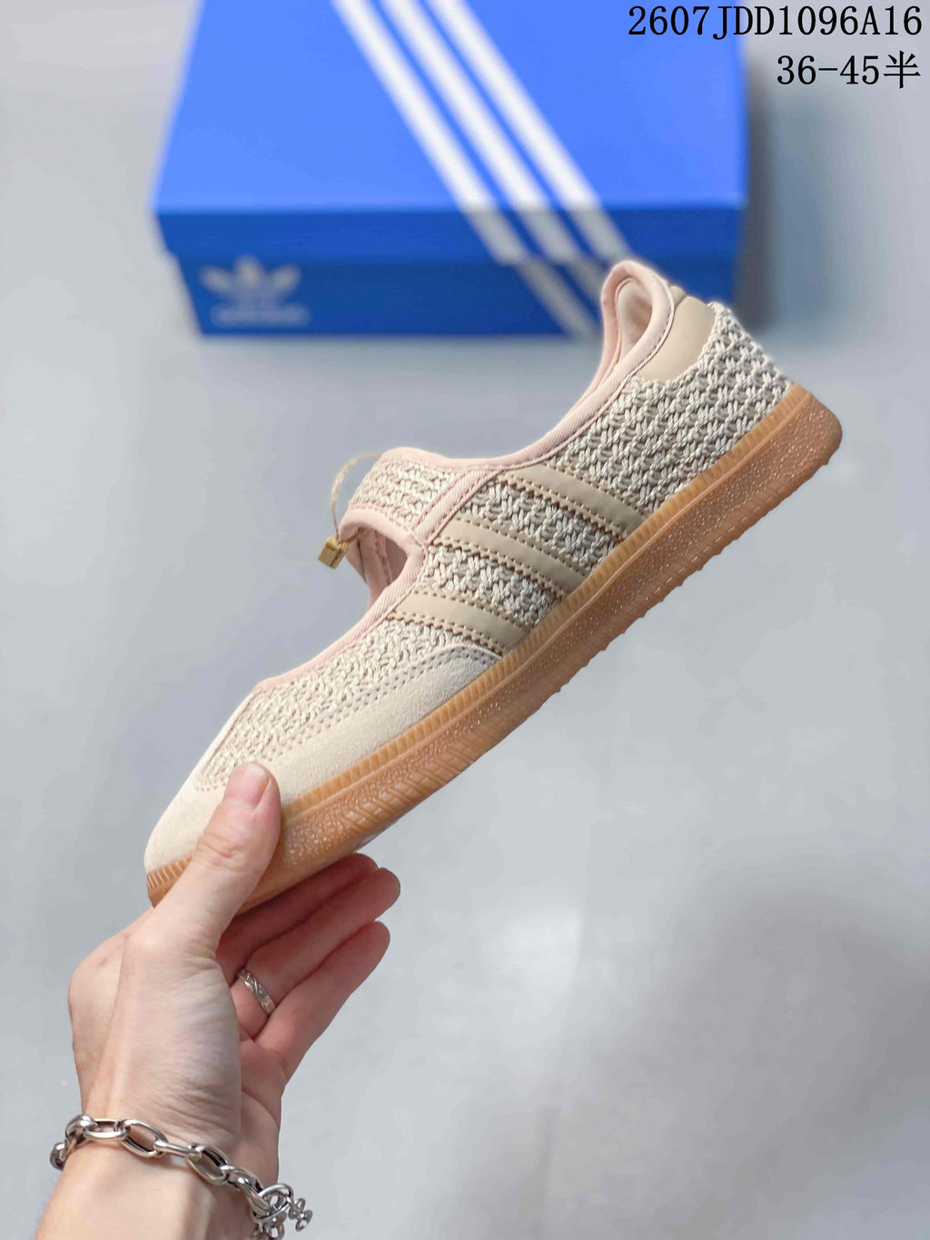 Adidas Originals Samba Jane W Velcro Sneakers in Beige 711060TIT - product image from the listing.