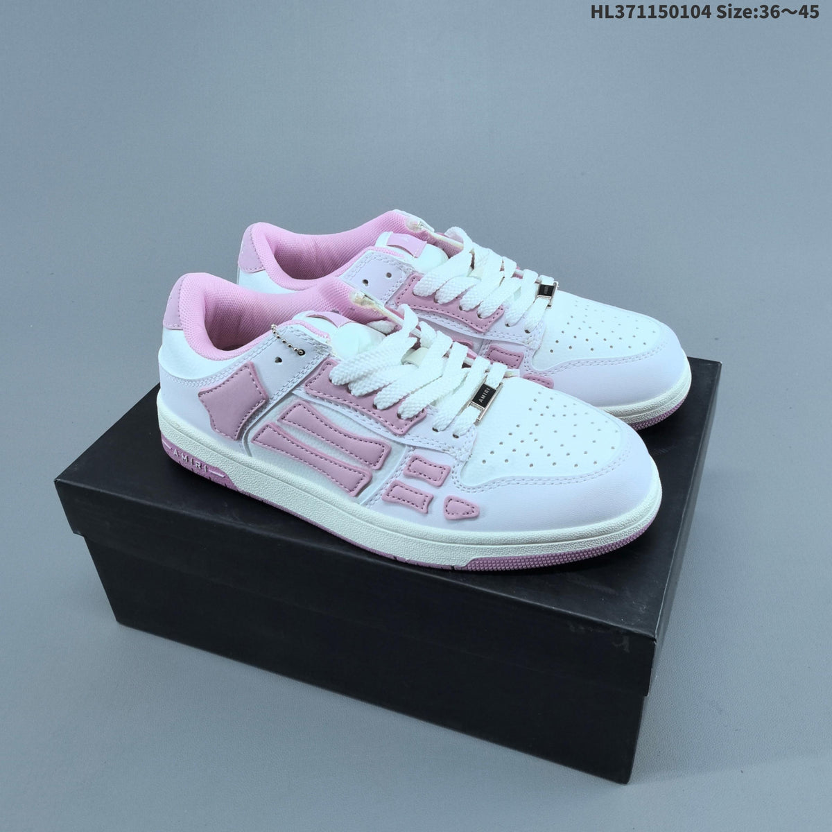 White and Blue AMIRI Skeleton Low-Top Sneakers - product image from the listing.