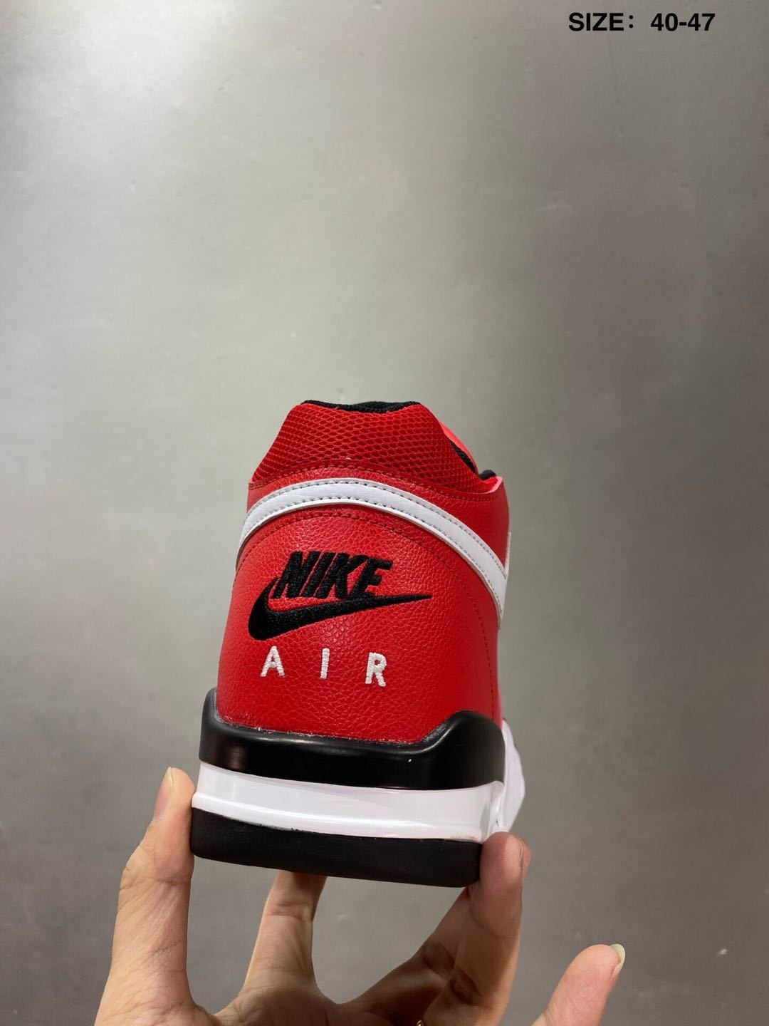 Nike Air Flight 89 High-Top Sneakers in Red White Black - product image from the listing.