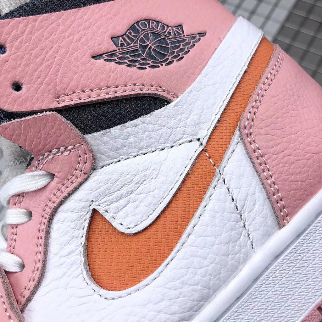 Jordan 1 High Zoom CMFT Sneakers in Pink White Orange CT0979-601 - product image from the listing.