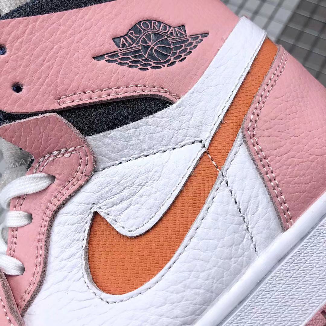 Jordan 1 High Zoom CMFT Sneakers in Pink White Orange CT0979-601 - product image from the listing.