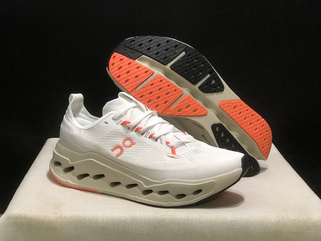 On Cloudsurfer Max Shoes for Running Ivory Salmon - product image from the listing.