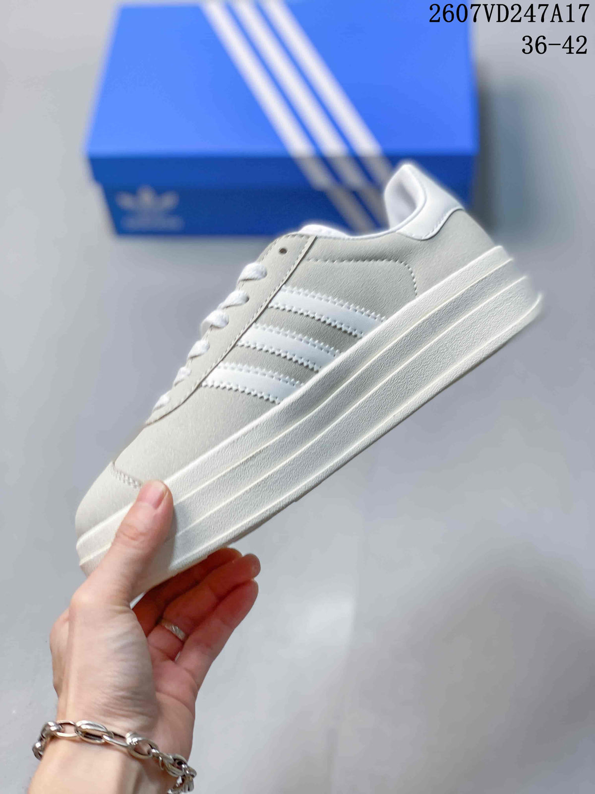 Light Gray adidas Gazelle Bold Sneakers - product image from the listing.