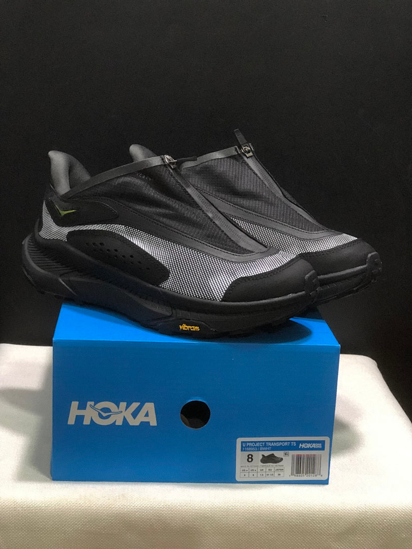 Black HOKA Project Transport Zip Sneakers - product image from the listing.