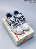 Nike SB Dunk Low Sneakers in Gray White Navy - product image from the listing.