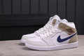 Air Jordan 1 Mid Sneakers White Navy Beige DO6726-100 - product image from the listing.