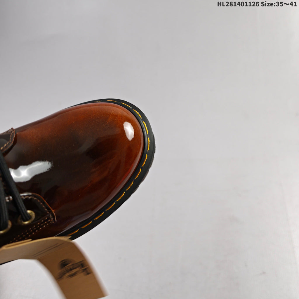 Dr. Martens 1460 Smooth Platform Lace-Up Shoes, in Dark Brown - product image from the listing.
