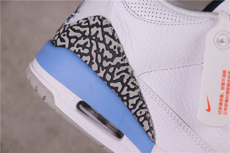 Air Jordan 3 True Blue Sneakers White Blue - product image from the listing.